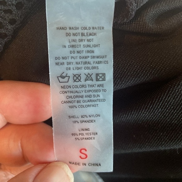 Unbranded Tankini Sports Top Mixed Letter Print Mesh Sides Opening On Back S - Picture 8 of 9